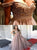 A Line Off the Shoulder Tulle Prom Dresses With Beadings 