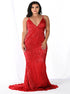 Mermaid Spaghetti Straps Sequins Backless Prom Dress LBQ3937