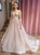 A Line Champage Sweetheart Tulle Sequin Lace Up Prom Dresses 