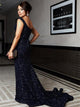 Sheath Sweetheart Sleeveless Sparkle Sequins Prom Dress LBQ3671