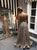 Sweep Train Champagne Backless Evening Dresses