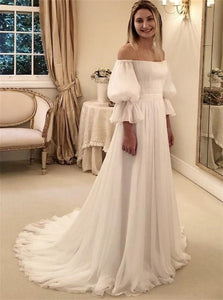 Sweep Train White Long Sleeves Evening Dresses