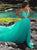 A Line Chiffon Spaghetti Straps V Neck Embroidered Prom Dresses