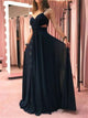 Sweep Train Black Evening Dresses
