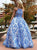 Sweep Train Blue Evening Dresses