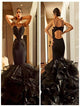 Sweep Train Black Evening Dresses