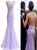 Sweep Train Purple Evening Dresses