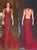 Sweep Train Red Evening Dresses