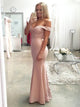 Sweep Train Pink Evening Dresses