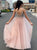 Sweep Train Pink Evening Dresses