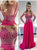 Sweep Train Pink Evening Dresses