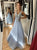 A Line V Neck Backless Tulle Appliques Prom Dresses 