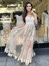 A Line Sweetheart Appliques Tulle Prom Dress LBQ4235