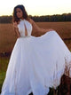 Sweep Train White Evening Dresses