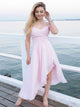 Asymmetrical Pink Evening Dresses