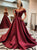 A Line Off the Shoulder Satin Prom Dress with Pockets