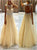 A Line Scoop Sequins Open Back Tulle Long Prom Dresses