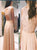 A Line Scoop Appliques Chiffon Open Back Prom Dresses 