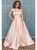 Sweep Train Pink Evening Dresses