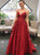 Sweep Train Red Evening Dresses
