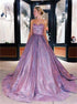 Ball Gown Lavender Sweetheart Lace Up Prom Dress LBQ3703