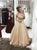 A Line Scoop Sleeveless Tulle Beading Prom Dresses