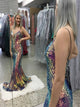 Mermaid Spaghetti Straps Sequins Backless Prom Dresses