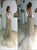 Sweep Train Silver Evening Dresses