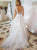 A Line Straps Appliques Backless Tulle Prom Dresses