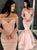 Sweep Train Pink Evening Dresses