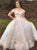 Ball Gown Off the Shoulder Tulle Appliques Prom Dresses