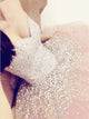 Sweep Train Pink Evening Dresses