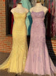 Sweep Train Pink Evening Dresses