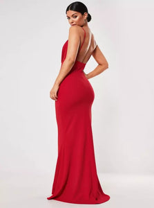 Backless Satin Evening Dresses