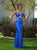 Floor length Blue Evening Dresses