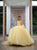 Sweetheart Yellow Tulle Ball Gown Yellow Pronm Dresses