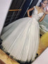 Ball Gown Off the Shoulder Tulle Appliques Prom Dress LBQ4199