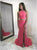 Halter Two Pieces Mermaid Satin Prom Dress with Slit