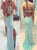 Mermaid Sweetheart Long Sleeve Appliques Satin Prom Dresses