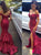 Sweep Train Red Evening Dresses