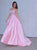 Sweep Train Pink Evening Dresses