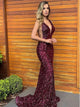 Sweep Train Red Evening Dresses