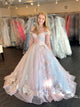 Ball Gown Off the Shoulder Tulle Appliques Prom Dresses