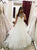A Line Scoop Beadings Tulle White Ruffles Prom Dresses 