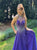 A Line Scoop Beadings Tulle Prom Dresses