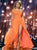 Sleeveless Orange Slit Evening Dresses