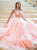 Sweep Train Pink Evening Dresses