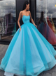 Ball Gown Sweetheart Tulle Pleats Prom Dresses