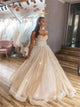 A Line Sweetheart Tulle Sequins Prom Dress
