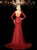 Sweep Train Red Evening Dresses